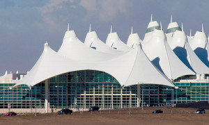 Photograph of the Denver International Airport.